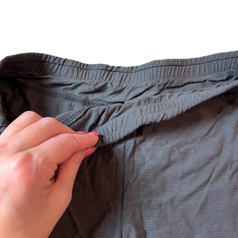 LUNYA Cool Short Eclipse Gray Pocket Cotton Blend Pull On Lounge Sleep XS NEW - Picture 4 of 9